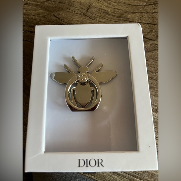 Dior Silver Bee Phone Ring Holder